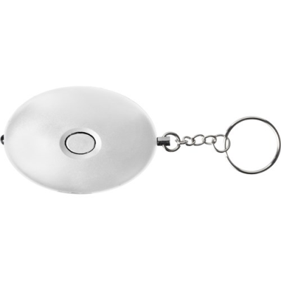THE HELENA - KEYRING PERSONAL ALARM with Light in White