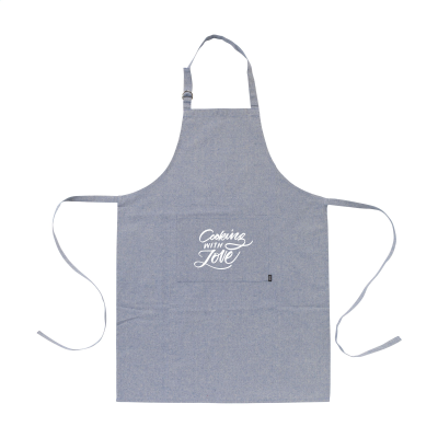 COCINA RECYCLED COTTON APRON in Blue