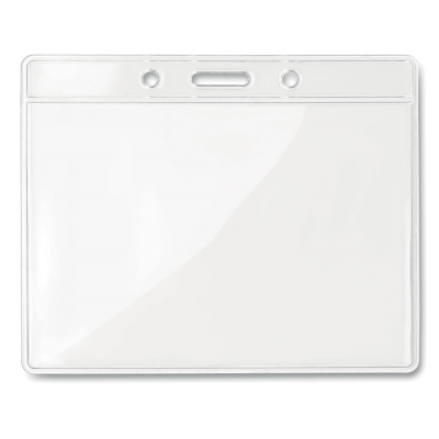 CLEAR TRANSPARENT BADGE 10CMX8CM in White