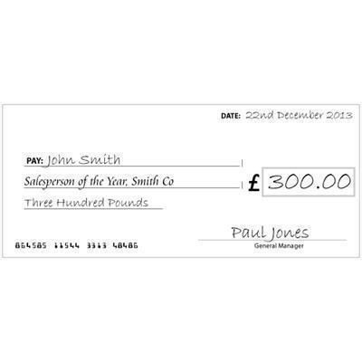 CHARITY CHEQUE