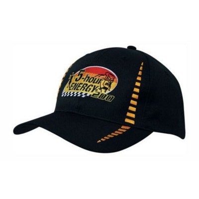 BREATHABLE POLY TWILL BASEBALL CAP with Small Check Patterning