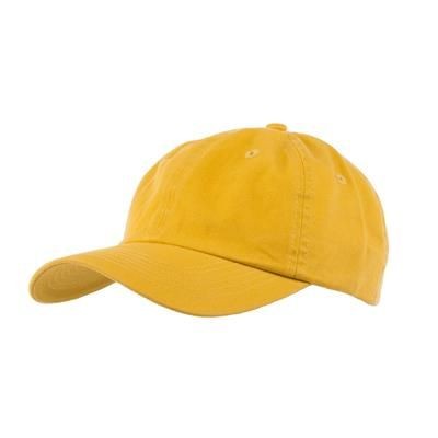 COTTON 6 PANEL BASEBALL CAP in Mustard Yellow
