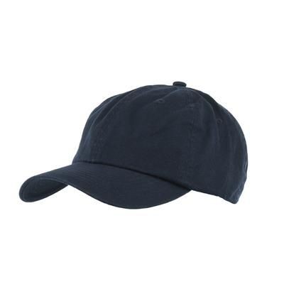 COTTON 6 PANEL BASEBALL CAP in Navy Blue
