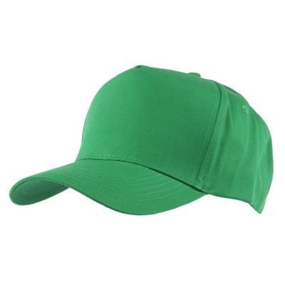 FULLY COVERED 5 PANEL BASEBALL CAP in Kelly Green
