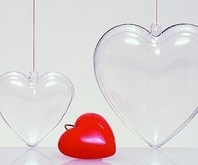 PROMOTIONAL PERSPEX HEART BAUBLE