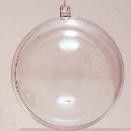 ROUND PERSPEX PROMOTIONAL BAUBLE in Clear Transparent