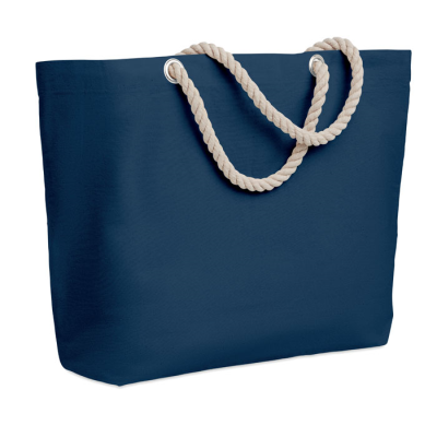 BEACH BAG with Cord Handle in Blue