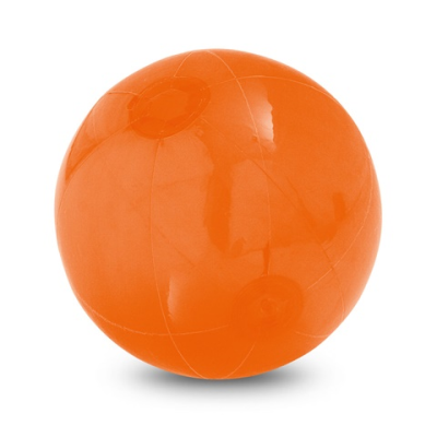 PECONIC INFLATABLE BEACH BALL in Translucent PVC in Orange