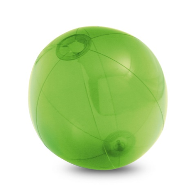 PECONIC INFLATABLE BEACH BALL in Translucent PVC in Pale Green