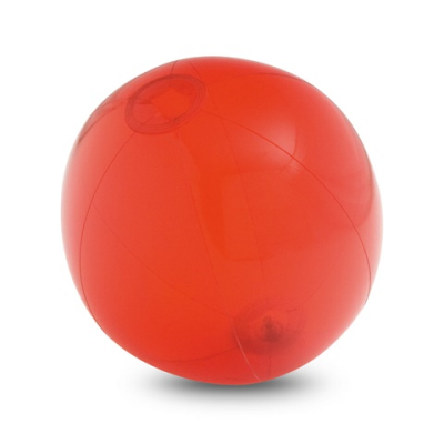 PECONIC INFLATABLE BEACH BALL in Translucent PVC in Red