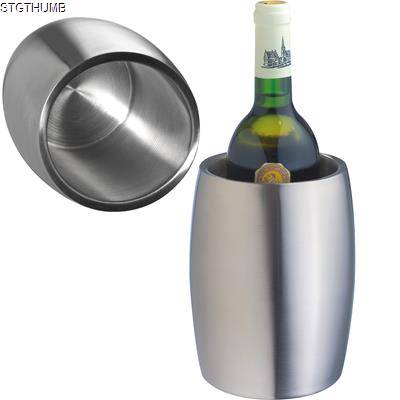 DOUBLE WALL STAINLESS STEEL METAL WINE BOTTLE COOLER