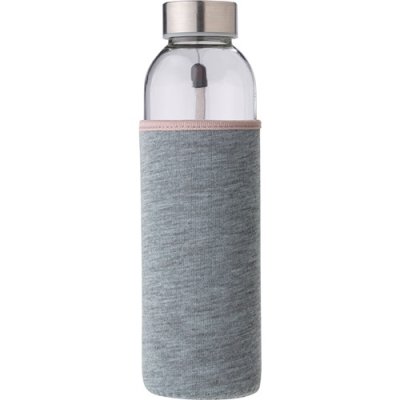 GLASS BOTTLE with Sleeve (500Ml) in Grey