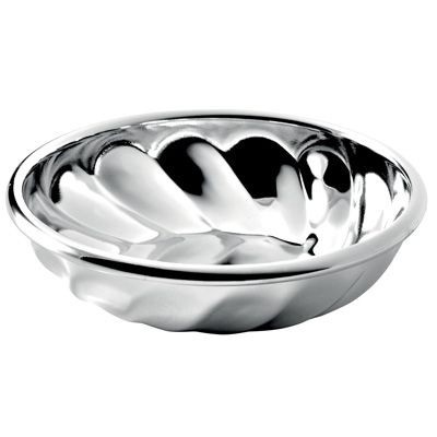 METAL FLUTED BOWL in Silver