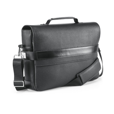 EMPIRE SUITCASE I 14 INCH EXECUTIVE LAPTOP BRIEFCASE in Poly Leather in Black
