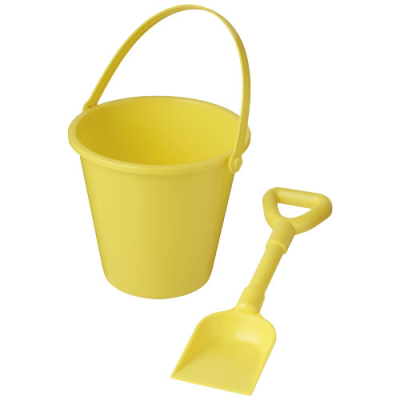 TIDES RECYCLED BEACH BUCKET AND SPADE in Yellow