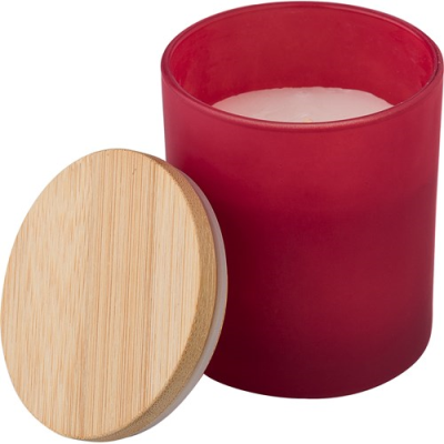GLASS CANDLE (20 HOURS) in Red