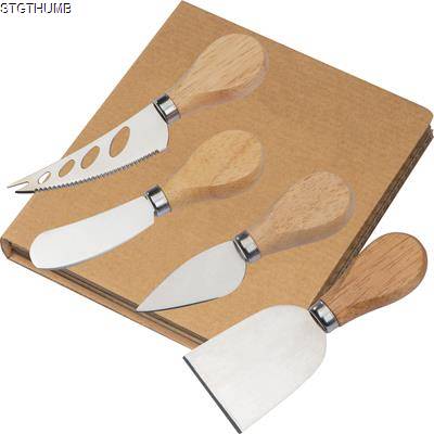 4-PIECES CHEESE SET in Beige