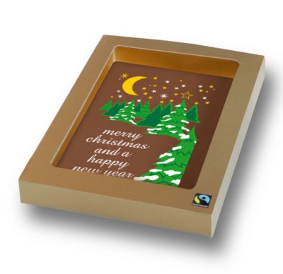 PERSONALISED PRINTED CHOCOLATE CHRISTMAS CARD