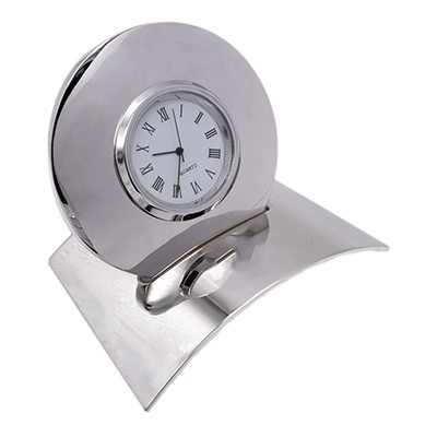 CLOCK with Stand Engraveable Round Face or on Stand