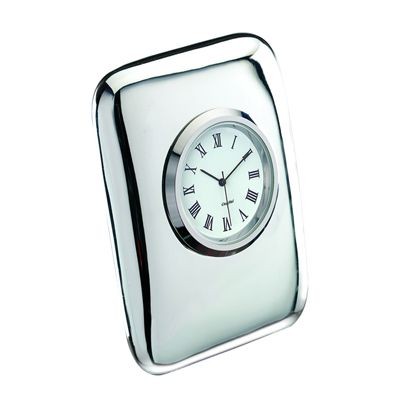 TIFFANY SILVER RING METAL DESK CLOCK in Silver