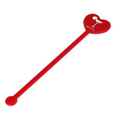 RECYCLED HEART DRINK STIRRER OR COCKTAIL STICK OR SWIZZLE STICK