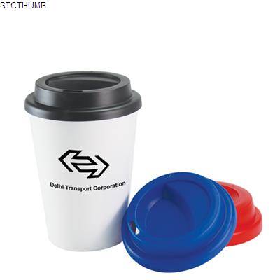 PLASTIC DOUBLE WALL TAKE OUT COFFEE CUP 12OZ-340ML