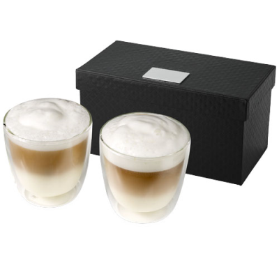 BODA 2-PIECE GLASS COFFEE CUP SET in Clear Transparent