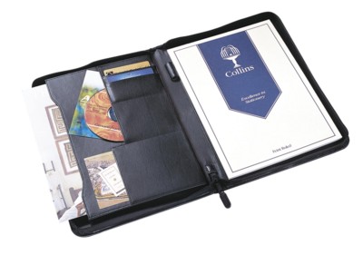 COLLINS EXECUTIVE CONFERENCE FOLDER in Black