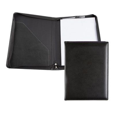 E LEATHER A4 ZIP CONFERENCE FOLDER in 8 Colours