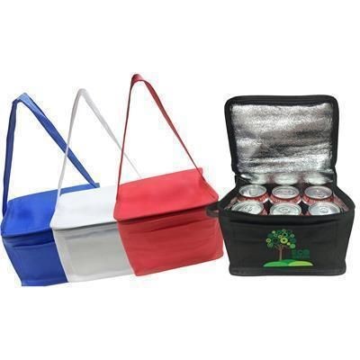 KNOWSLEY NON WOVEN 6 CAN COOL BAG in Red