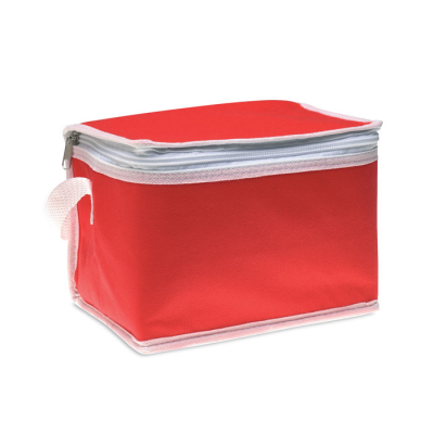 NONWOVEN 6 CAN COOL BAG in Red