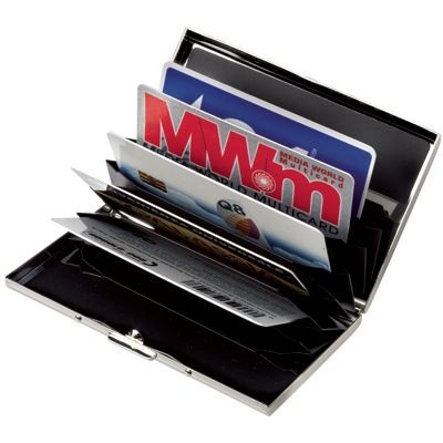 CREDIT CARD HOLDER in Silver Chrome Metal
