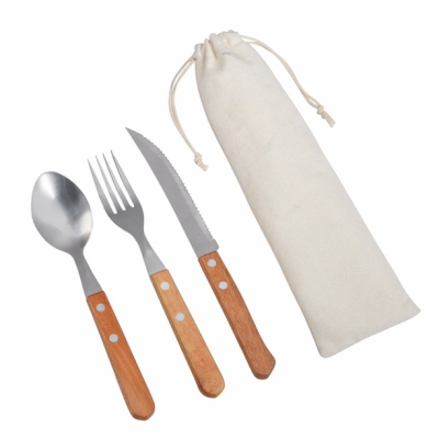 CUTLERY SET ECO TRIP in Small Cotton Bag