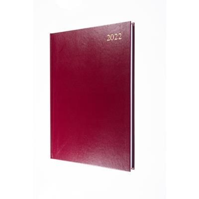 COLLINS ESSENTIAL A4 DAY PAGE DIARY in Burgundy