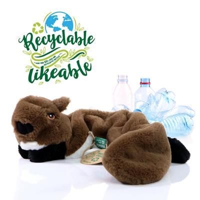 DOG TOY RECYCLE BEAVER BROWN