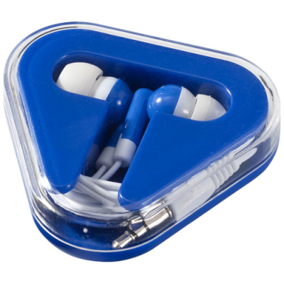 REBEL EARBUDS in Royal Blue & White