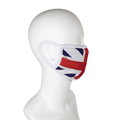 2 LAYERED 100% POLYESTER FRONT COTTON LINING SUBLIMATED MASK
