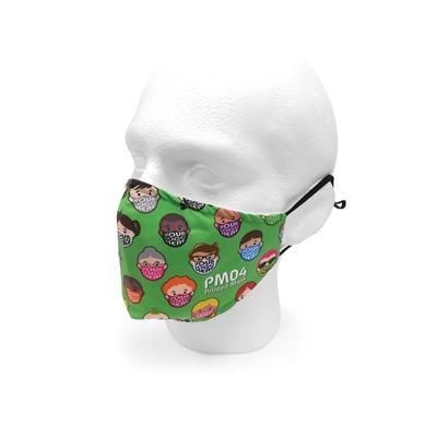 PM04 DYE SUBLIMATION PRINTED FACE MASK with Contoured 3d Shape