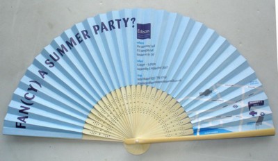 PAPER AND BAMBOO FOLDING HAND FAN