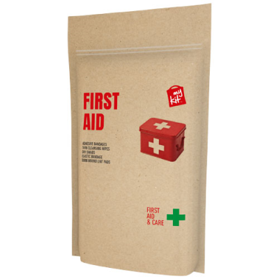 MYKIT FIRST AID with Paper Pouch in Kraft Brown