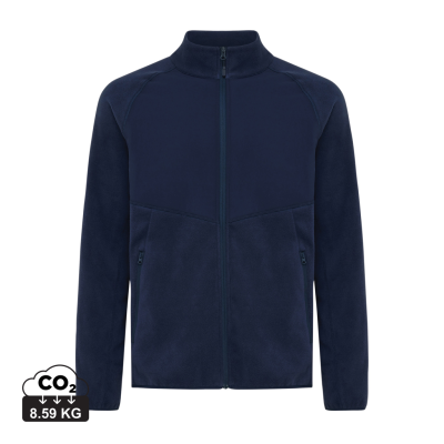 IQONIQ TALUNG RECYCLED POLYESTER MICROFLEECE ZIP THROUGH in Navy