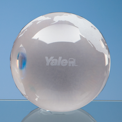 7CM OPTICAL CRYSTAL GLOBE PAPERWEIGHT