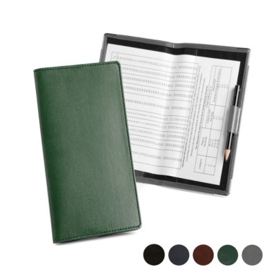 GOLF SCORECARD HOLDER with Handicap Card in Hampton Finecell Leather