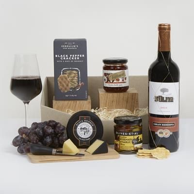GOURMET CHEESE AND WINE GIFT TRAY
