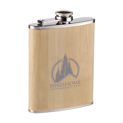 HIP FLASK BAMBOO 200 ML DRINK BOTTLE in Bamboo
