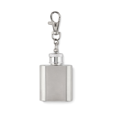 HIP FLASK KEYRING in Silver