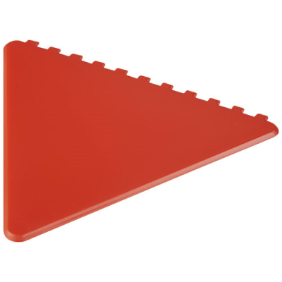 FROSTY TRIANGULAR RECYCLED PLASTIC ICE SCRAPER in Red