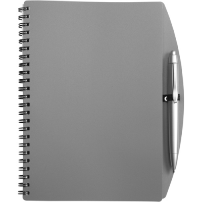 NOTE BOOK with Ball Pen (Approx A5) in Grey