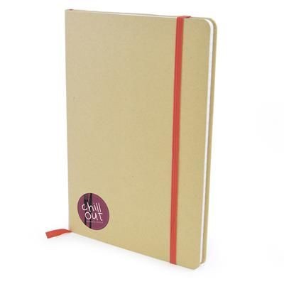 A5 NATURAL NEBRASKA RECYCLED NOTE BOOK in Red