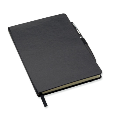 A5 NOTE BOOK with Pen 72 Lined in Black